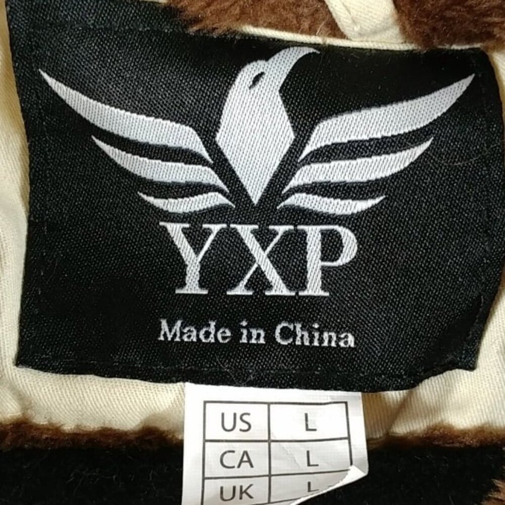 YXP Parka Women's Off White 100% Cotton Faux Fur Hooded Drawstring Waist Size L - Picture 3 of 8